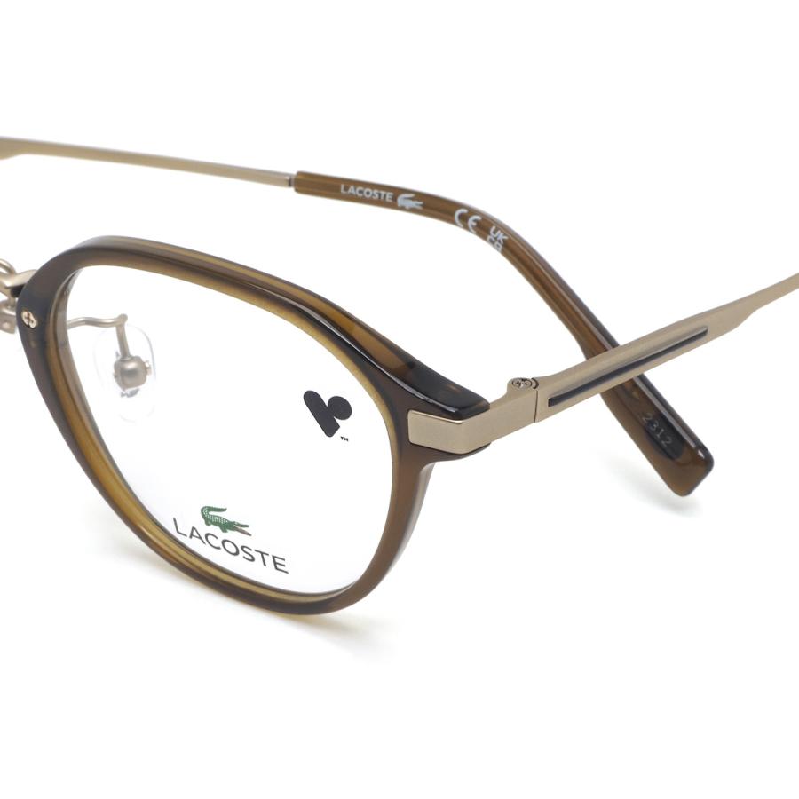 ラコステ メガネ L2958LB 275 48 LACOSTE クラウンパント βチタン_4