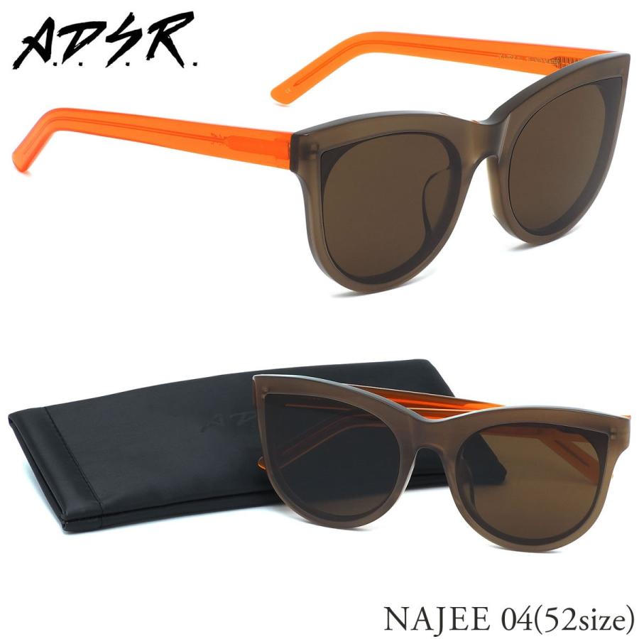 A.D.S.R. NAJEE 04 52サイズ エーディーエスアール ADSR サングラス ナジー フラットレンズ キャッツアイ フォッ | 