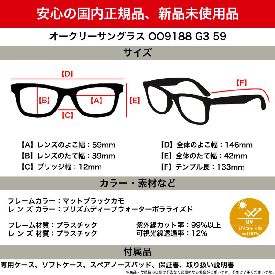 オークリー サングラス OO9188 G3 59 OAKLEY FLAK 2.0 XL フラックの画像
