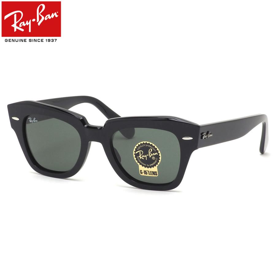 レイバン Ray-Ban サングラス RB2186 901/31 49サイズ STATE STREET ステートストリート G-15 レイバングリーン