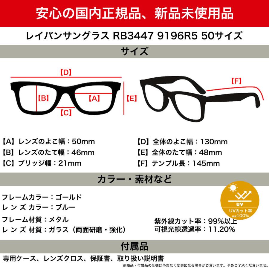 Ray-Ban レイバン サングラス RB3447 9196R5 50 ROUND METAL