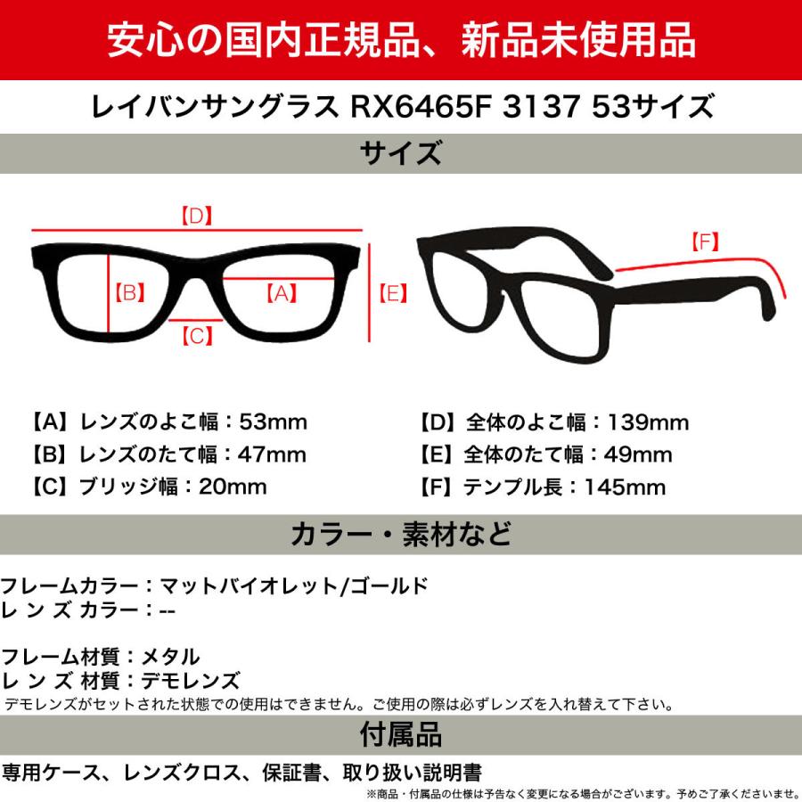 Ray-Ban（レイバン） RX6465F 3137 53 メガネ Ray-Ban JACK ジャック