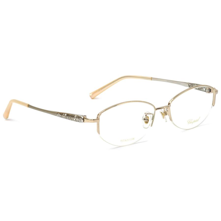 ショパール メガネ VCHD31J 0A39 53 Chopard ハーフリム 華奢 チタニウム ゴールド レディースの画像