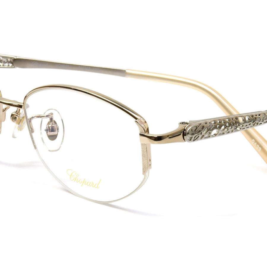 ショパール メガネ VCHD31J 0A39 53 Chopard ハーフリム 華奢 チタニウム ゴールド レディースの画像