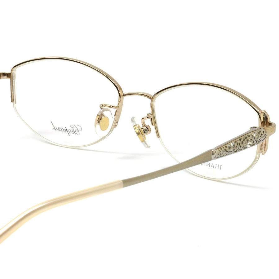 ショパール メガネ VCHD31J 0A39 53 Chopard ハーフリム 華奢 チタニウム ゴールド レディースの画像
