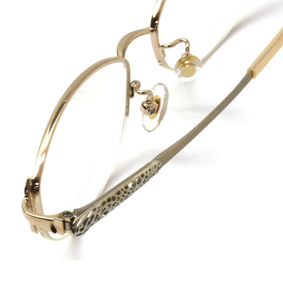 ショパール メガネ VCHD31J 0A39 53 Chopard ハーフリム 華奢 チタニウム ゴールド レディースの画像