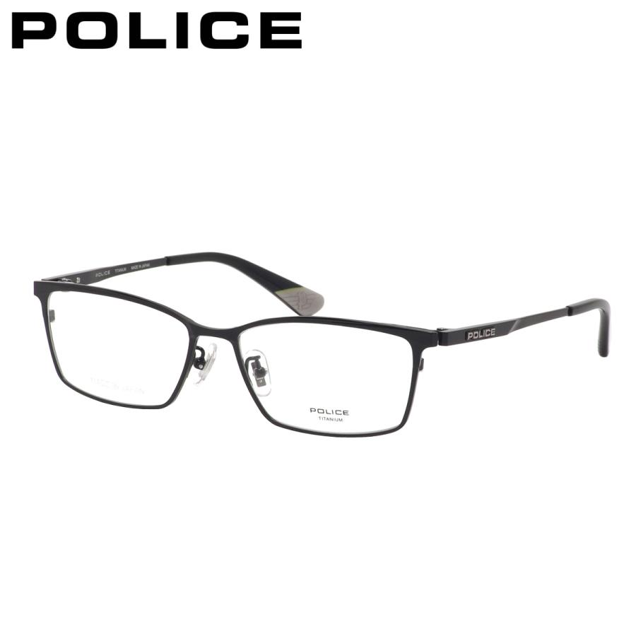 POLICE ポリス VPLM38J 0530 56 メガネ チタン 黒縁 くろぶち 日本製 