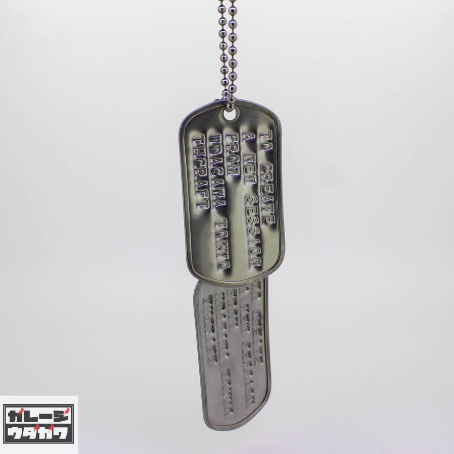 刻印無料】オリジナルドッグタ グネックレス：ダブル（つや消 し：MIL