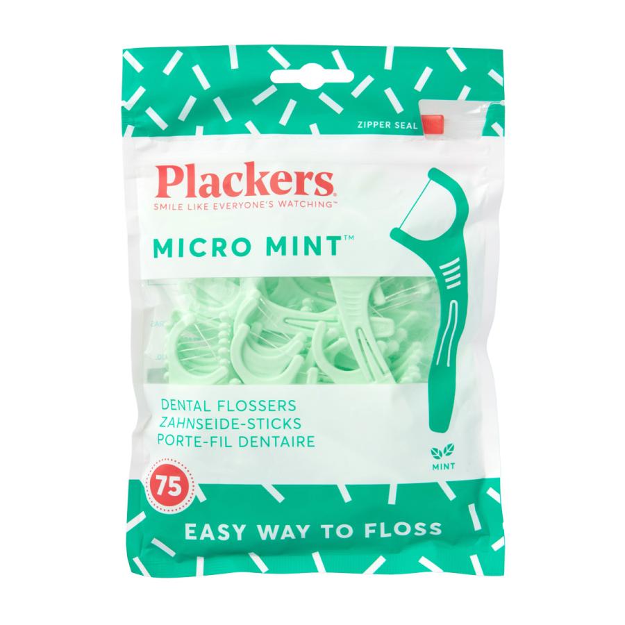 Plackers デンタルフロス マイクロクリーンミント味 75本 歯間ブラシ 歯垢除去 口臭予防 リーチ GUM クリニカ Ciユーザーに | Plackers | 01