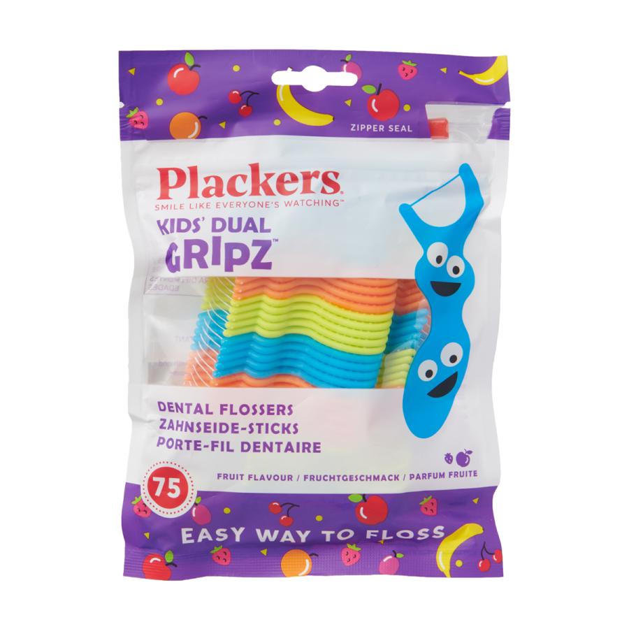 Plackers デンタルフロス マイクロクリーンキッズ フルーツ味 75本 歯間ブラシ 歯垢除去 口臭予防 リーチ GUM クリニカ Ciユーザーに | Plackers | 01