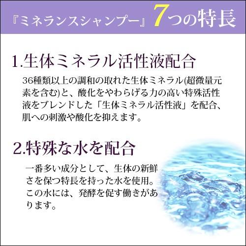 シャンプー ノンシリコン ミネランス シャンプー 500ml |  | 03