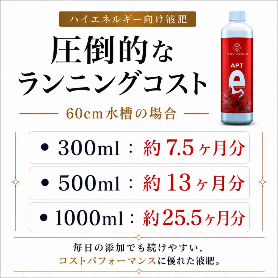 水草 液体肥料 水草の成長を早める水草水槽用 液体栄養剤 APT EI 300ml