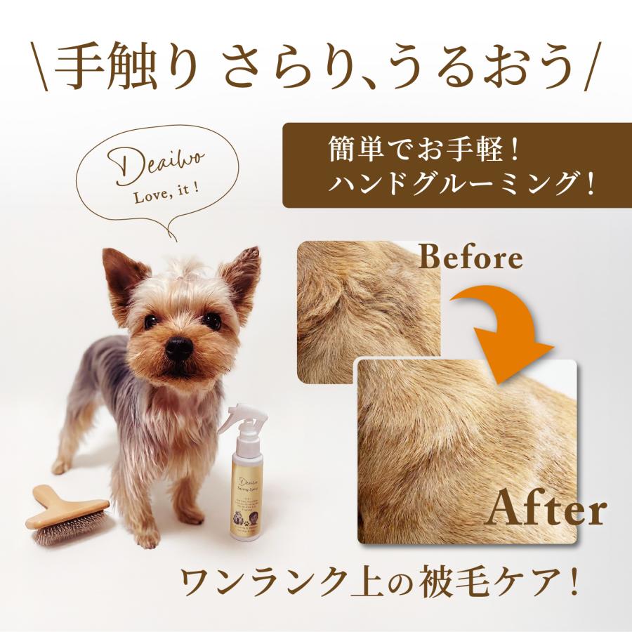 【25％オフクーポン配布中】犬 猫 グルーミングスプレー ブラッシングスプレー ドライシャンプー 静電気 消臭 保湿 Deaiwo Sarang Spray 100ml デアイヲ サラン |  | 01