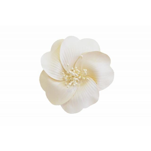 小物 ブローチ カメリア ホワイト 白 花 フラワー 帽子 アクセサリー おしゃれ 飾り シンプル カジュアル かわいい プレゼント お値打ち 低価格 ネット通販 ブローチ