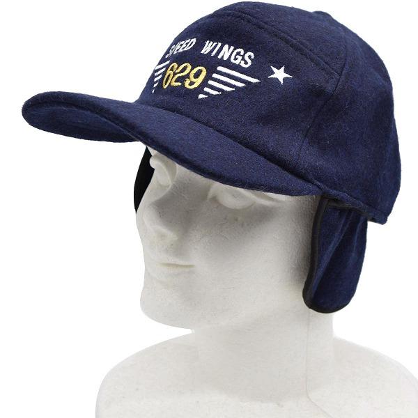 スピードウィング SPEED WINGS 耳当て付きキャップ ネイビー 紺 スピードウィング SPEED WINGS 耳当て付きキャップ ネイビー 紺