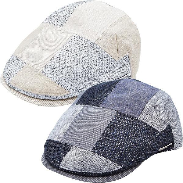 国産 日本製 ダックス メンズ パッチワークハンチング帽 DAKS 小さいサイズ 大きいサイズ ネイビー 紺 紳士 帽子 春夏 D1819｜the-carucheratanhat｜02