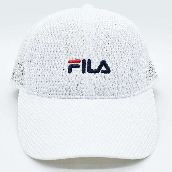 フィラ メンズ レディース メッシュキャップ FILA 手洗い UV ホワイト 白 紳士 婦人 男女兼用 帽子 春夏 232013007｜the-carucheratanhat｜04