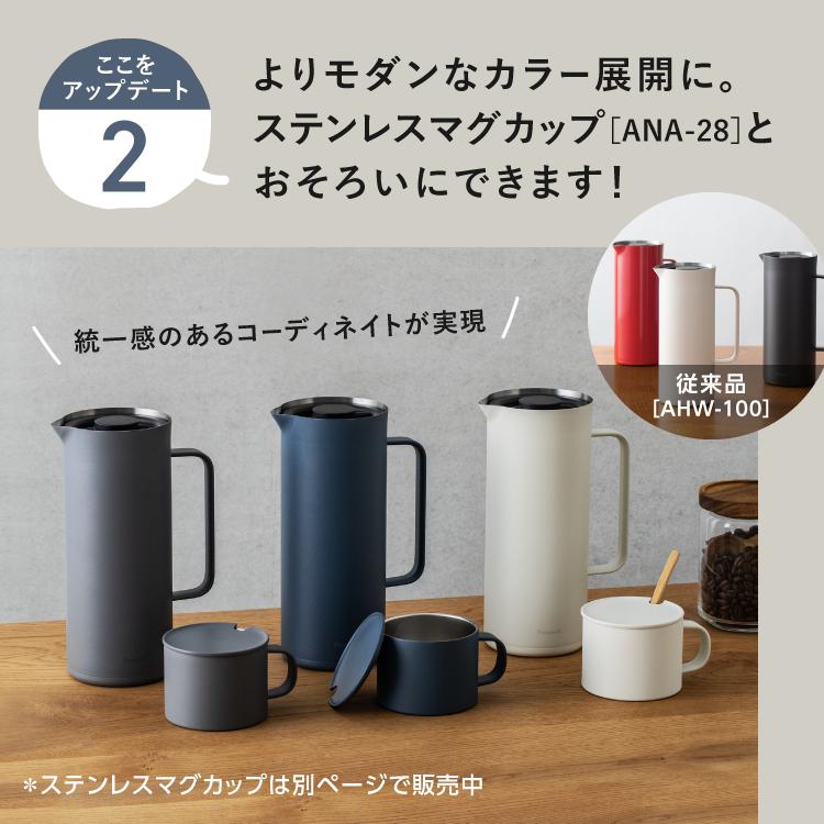 ピーコック魔法瓶工業 P3倍 保温保冷ポット 1リットル ステンレス 冷め