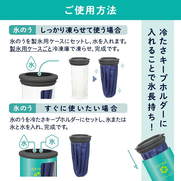 商品P15倍 氷嚢 冷却 グッズ 熱冷まし 冷やす ネッククーラー おでこ ひんやり 首 ゴルフ ピーコック魔法瓶公式 保冷 氷のう アイシング ABA-51｜the-charme｜07