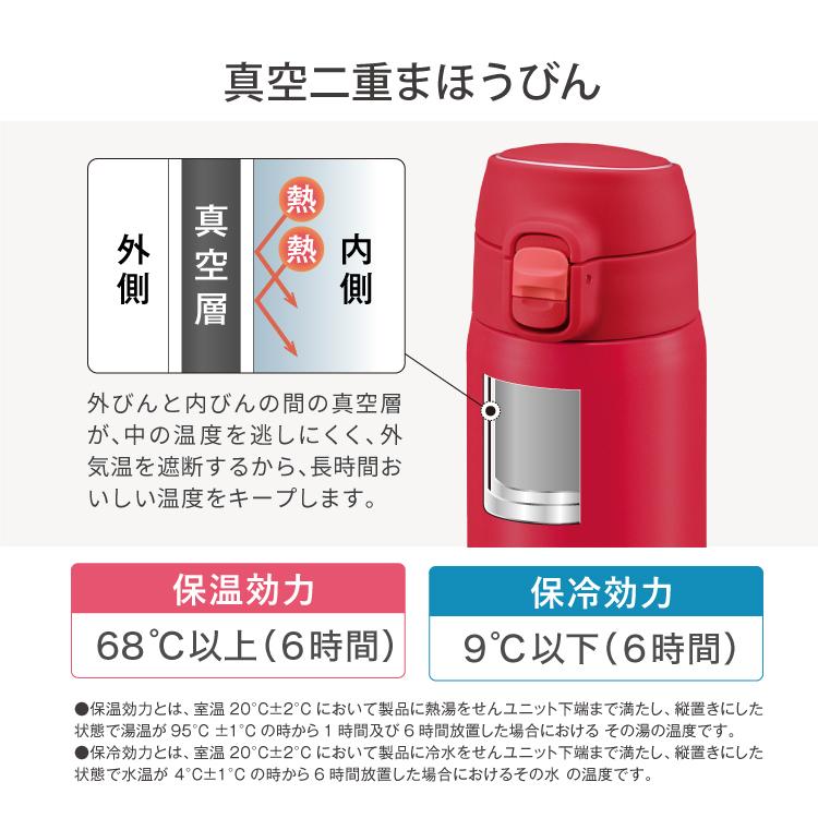 水筒 軽量 700ml 500ml以上 ワンタッチ スポーツドリンク対応 保温保冷 軽い ステンレス ピーコック魔法瓶公式 AKM-70｜the-charme｜06