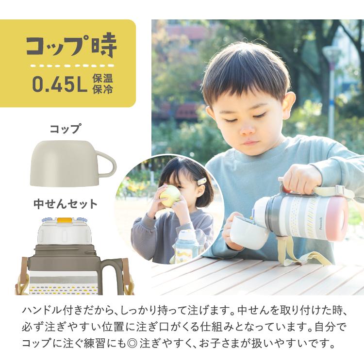 ピーコック魔法瓶工業 P3倍 水筒 子供 450ml 490ml 500ml弱 直飲み