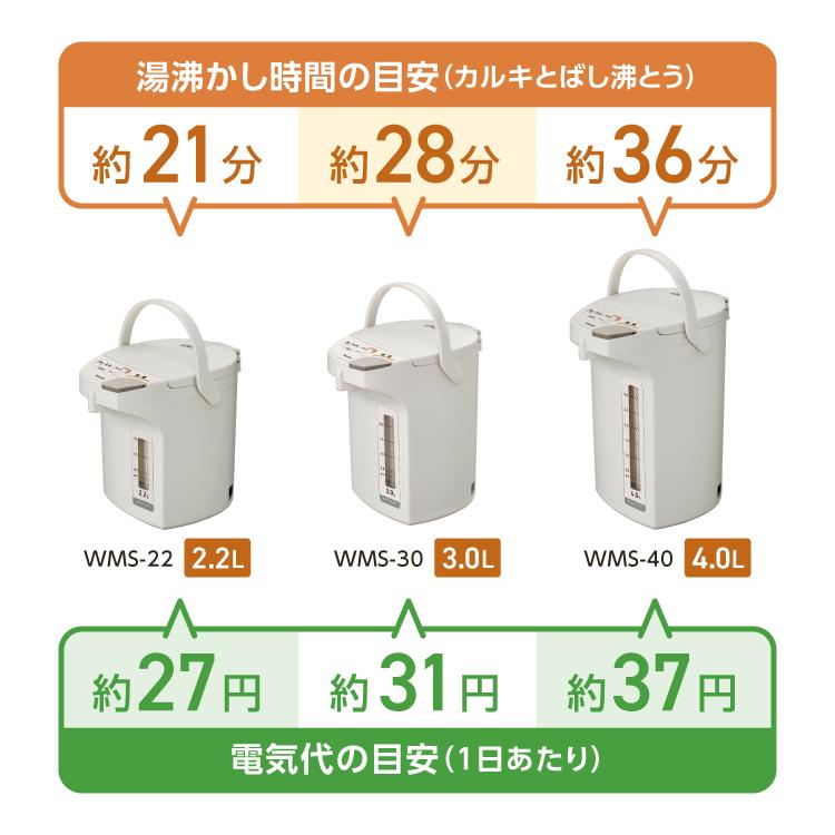 ピーコック魔法瓶工業 電気ポット 省エネタイプ 3リットル 3L 3.0