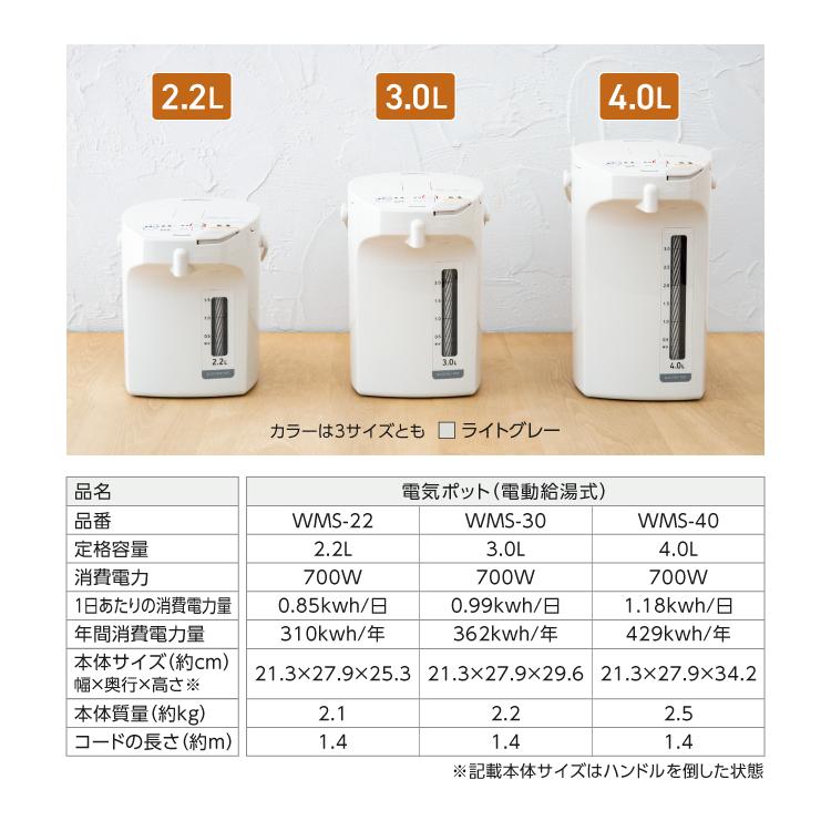 ピーコック魔法瓶工業 電気ポット 省エネタイプ 3リットル 3L 3.0