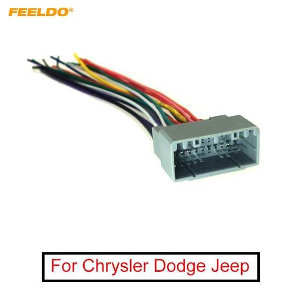 Feeldoカーオーディオラジオワイヤーハーネスプラグケーブルforchrysler dodge jeep install