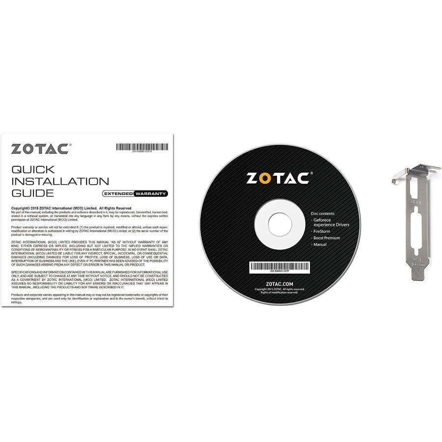 　ZOTAC GeForce GT 1030 2GB GDDR5 64-bit PCIe 3.0 DirectX 12 HDCP Ready Low Profile Video Card ZT-P10300A-10L並行輸入｜the-earth-ws｜08