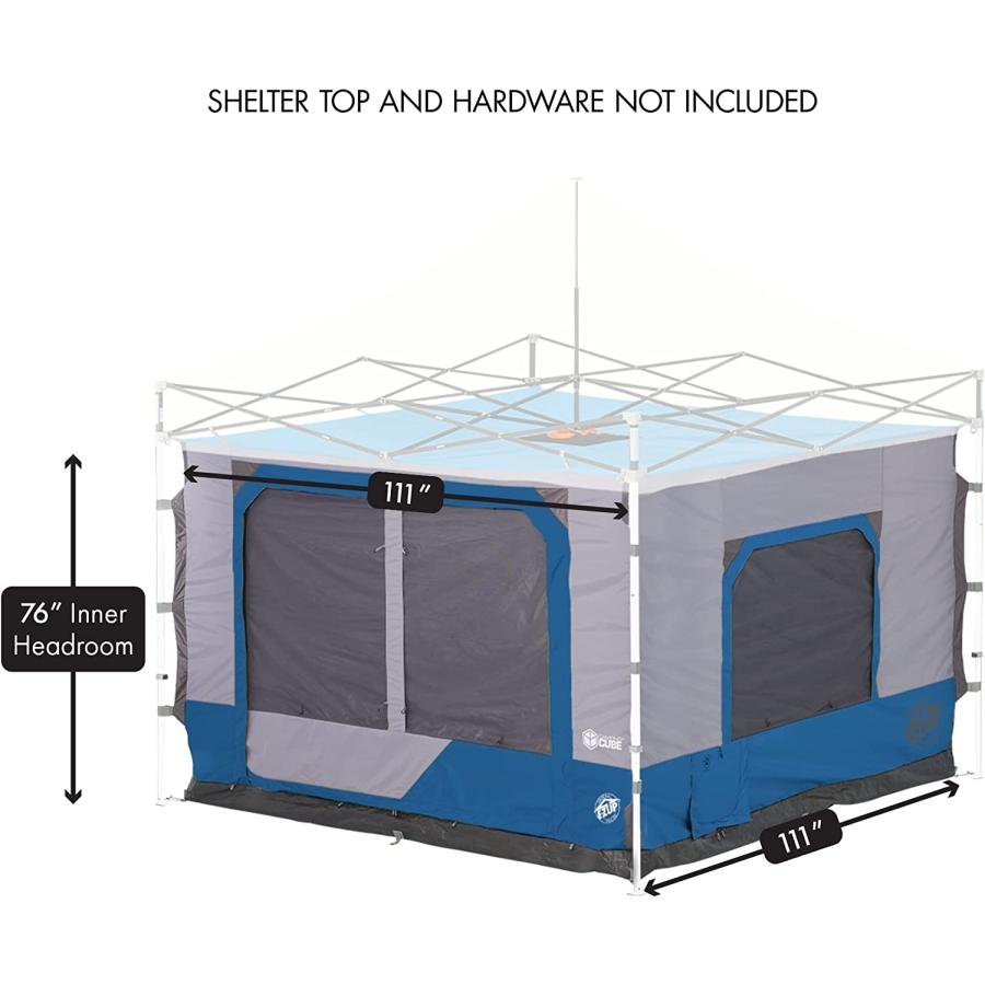 E-Z UP CC10SLRB Camping Cube 6.4 Outdoor Accessory, 10 by 10', Royal Blue 141［並行輸入］ 並行輸入｜the-earth-ws｜03