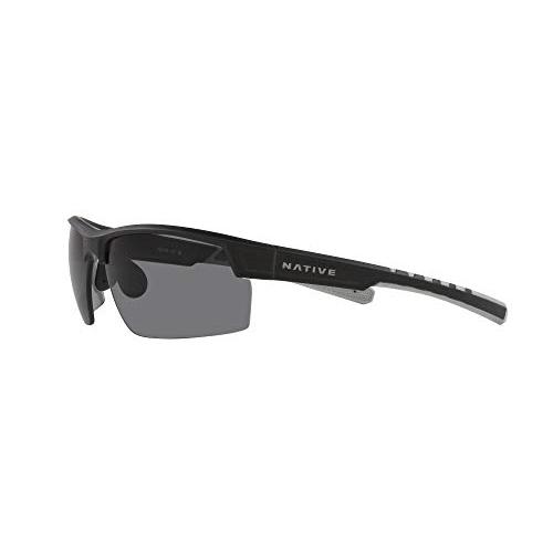 Native Eyewear Catamount Polarized Rectangular Sunglasses, Black/Tortoise/Gray, 64 mm 並行輸入｜the-earth-ws｜05