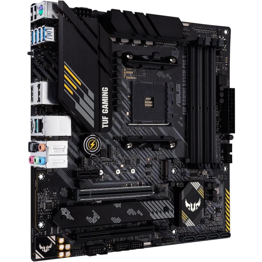 ASUS TUF B450M-PRO GAMING motherboard Socket AM4 Micro ATX AMD B450 並行輸入｜the-earth-ws｜06