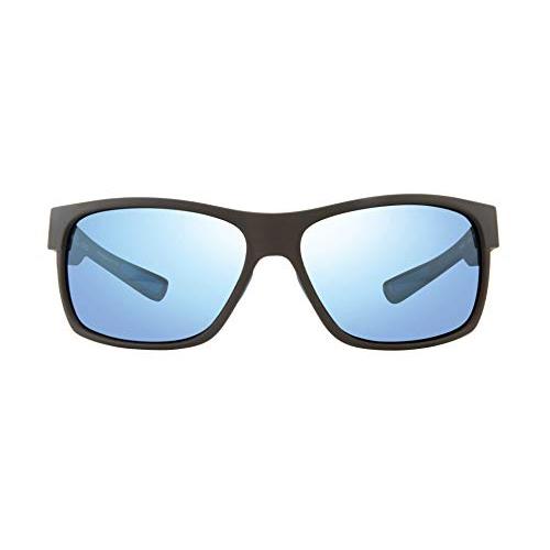有名ブランド Revo サングラス Espen x Bear Grylls: 偏光レンズ 折り曲げ可能な長方形ラップフレーム， マットブラックフレーム、ブルーウォーターレンズ。， Blue Wa 並行輸入