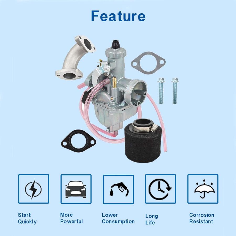 　VM22 26mm Carburetor with Air Filter Intake Pipe Replacement for Pit Dirt Bike 110cc 125cc Lifan YX並行輸入｜the-earth-ws｜04