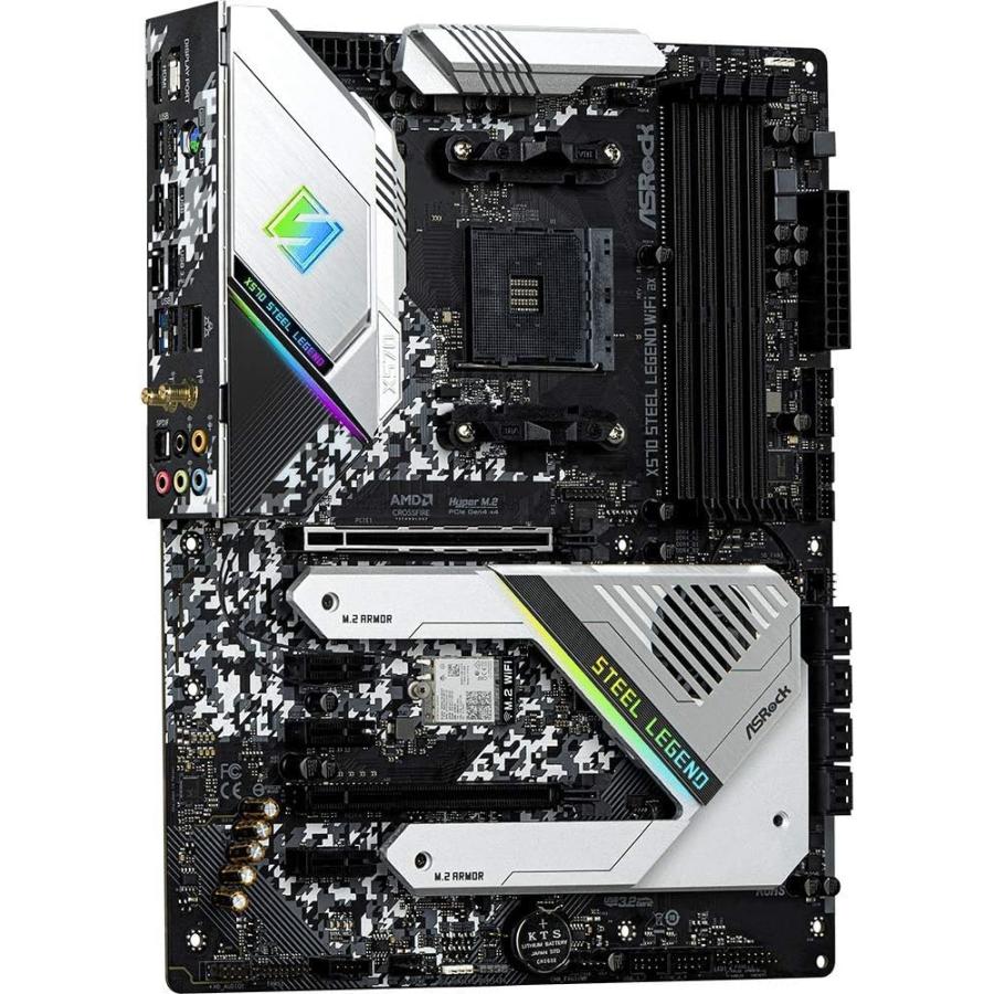 ASRock X570 Steel Legend WiFi AX AM4 AMD X570 SATA 6GB/S ATX AMD Motherboard 並行輸入｜the-earth-ws｜04