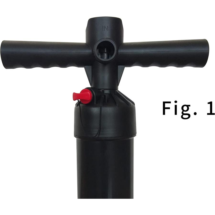 Aqua Plus インフレータブルスタンドアップパドルボード 高圧ダブルアクション SUPポンプ (ブラック 63cm) 並行輸入 