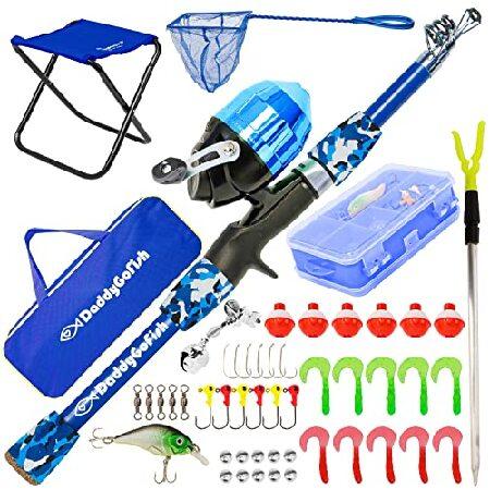 DaddyGoFish Kids Fishing Pole - Rod Reel Combo Tackle Box Starter Set -  First Year Small Dock Gear Kit for Boys Girls Toddler Youth Age Begi並行輸入 :  b08fxtwmln : The Earth Web