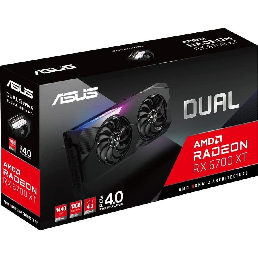 ASUS Dual AMD Radeon RX 6700 XT 標準版 ゲーミンググラフィックスカード (AMD RDNA 2、PCIe 4.0、12GB GDDR6メモリ、HDMI 2.1、DisplayPort 1.4a、Ax 並行輸入｜the-earth-ws｜02
