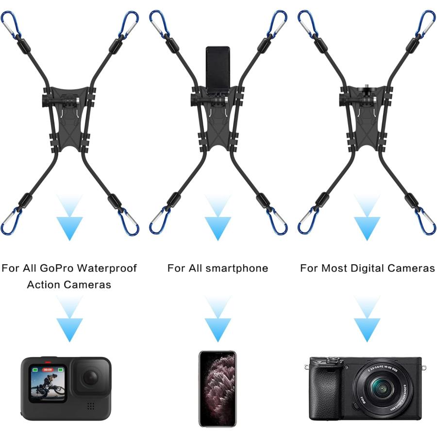 MEKNIC Net Chain Link Action Camera Fence Mount Compatible with GoPro Hero Cameras and Insta360 One X2,Smart Phones and Other Action Cameras  並行輸入｜the-earth-ws｜02