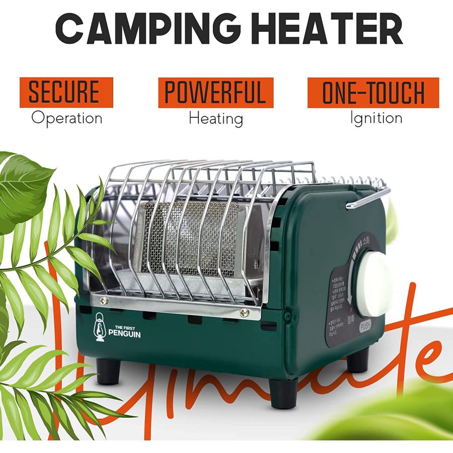First Penguin Butane Canister Tent Heater for Camping in Tent 3Sided