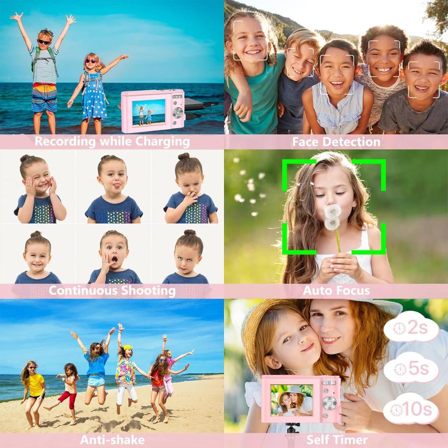 【限定最安値】 Digital Baby Camera for Kids Teens Boys Girls Adults，1080P 48MP Kids Camera with 32GB SD Card，2.4 Inch Kids Digital Camera with 16X Digital Z 並行輸入
