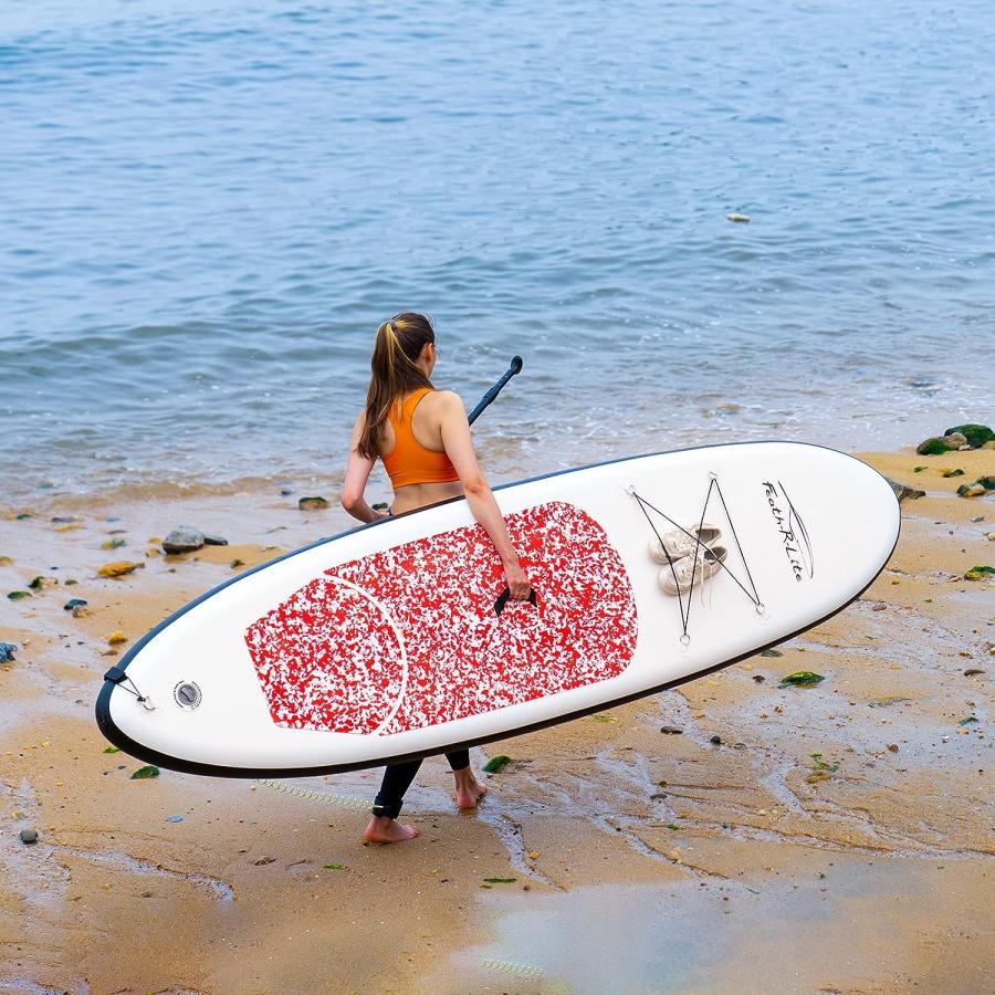 限定品 FeatureH-R-LITE 空気注入式 スタンドアップパドルボード 10フィート x 30インチ x 6インチ 超軽量 (16ポンド) SUPパドルボードアクセサリー付き 3つの 並行輸入 【WS1272898717】(46200円)