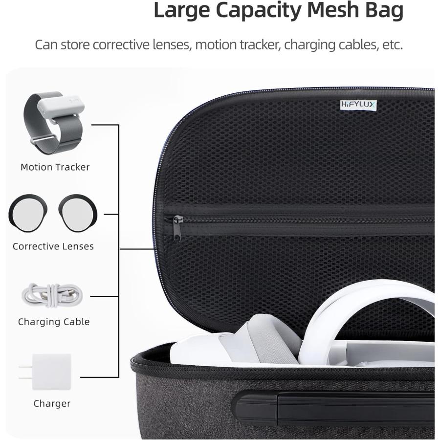 Carrying Case for P-I-CO 4, Protection Case with Soft Cloth Inner Support, Shock Absorption, Compression Resistance, VR Glasses All-in-one Ha 並行輸入｜the-earth-ws｜06