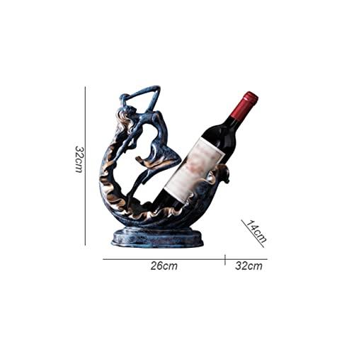 ストアアクティビテ AVLUZ Creative Lady Statue Wine Bottle Holder， Fashion Resin Single Wine Bottle Stand Display Rack， Tabletop Artwork Ornament Decor for Decor 並行輸入
