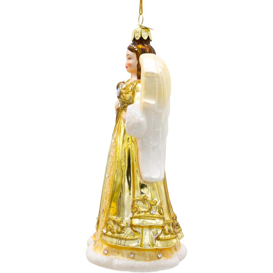 で公式に取扱 Kurt S. Adler 7” Bellissimo Elegant Golden Angel with Staff Glass Christmas Ornament BELL0022並行輸入