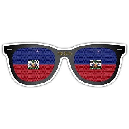 Haiti Flag Sunglasses Sticker | Sunglasses Shades Sticker Decal