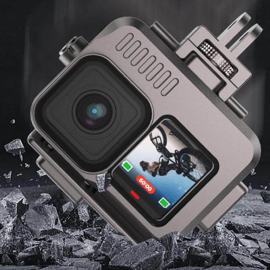 Camera Waterproof Case,Protective Housing 40M Deep Waterproof Shell 9H Tempered Glass Double Cold Shoe Drop Resistance Shell Cover for 11 10  並行輸入｜the-earth-ws｜05