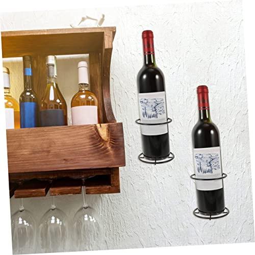 激安正規販売店 Wine Racks Countertop 4pcs Wall Mounted Wine Rack Water Bottle Stand Bottle Display Holder Wine Bottle Cages Black Individual Iron Wine Racks 並行輸入