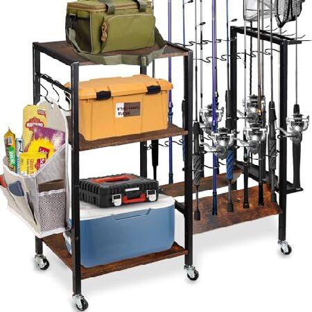 MD MADOATS Wheeled Fishing Tackle Cart Holds 12 Rods, Pole Holders with  Storage Bag, Fishing Gear Organizer Rack for Garage Home並行輸入 : b0ckqtyhm7 :  The Earth Web Shop - 通販 - Yahoo!ショッピング