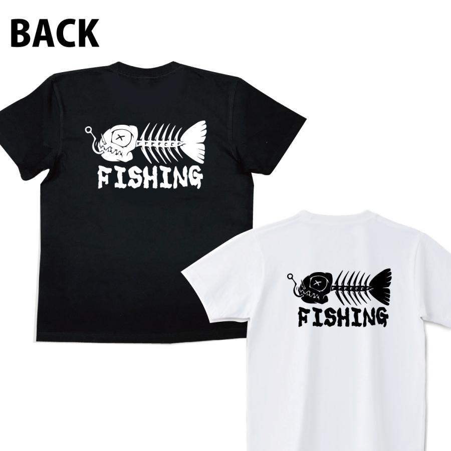 おもしろTシャツ メンズ 釣り (魚の骨 フィッシュボーン Tシャツ 半袖